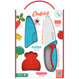 Blue & red chef's knife