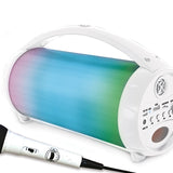 Lexibook - Portable luminous bluetooth speaker with iParty microphone