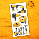 Temporary tattoos - Construction tools