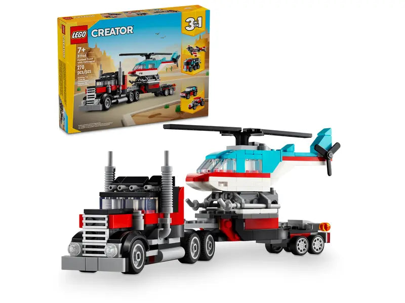 Lego - Creator - Flatbed truck with helicopter