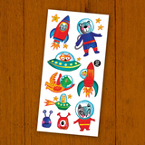 Temporary tattoos - Astronaut animals