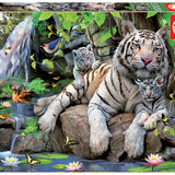 Educa - Puzzle 1000 pcs - White Bengal Tigers