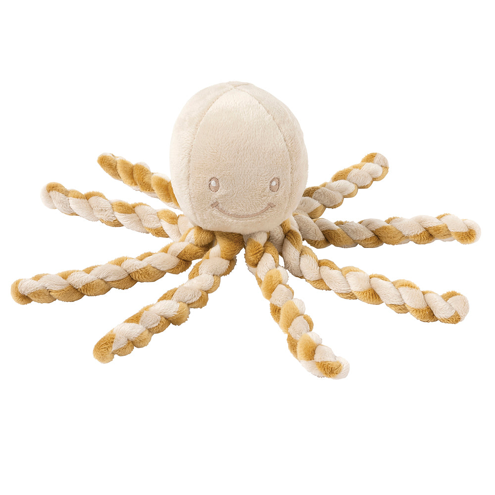 Nattou - Octopus soft toy 28 cm - Sand/Caramel