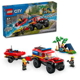 Lego - City - 4x4 fire truck & rescue boat