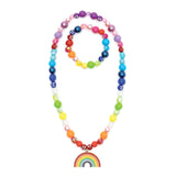 Double Rainbow Necklace and Bracelet Set (2 pcs)