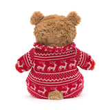 Jellycat - Bartholomew Bear in Winter Pyjamas Plush