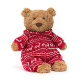 Jellycat - Bartholomew Bear in Winter Pyjamas Plush