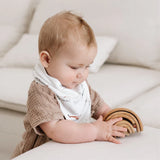 Perlimpinpin - Set of 3 small bamboo bibs - Moon-Charcoal-Hélicos