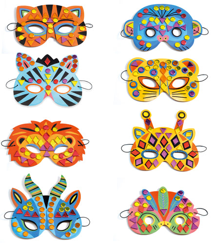 Djeco - DIY - Masques mosaïques/Animaux de la jungle