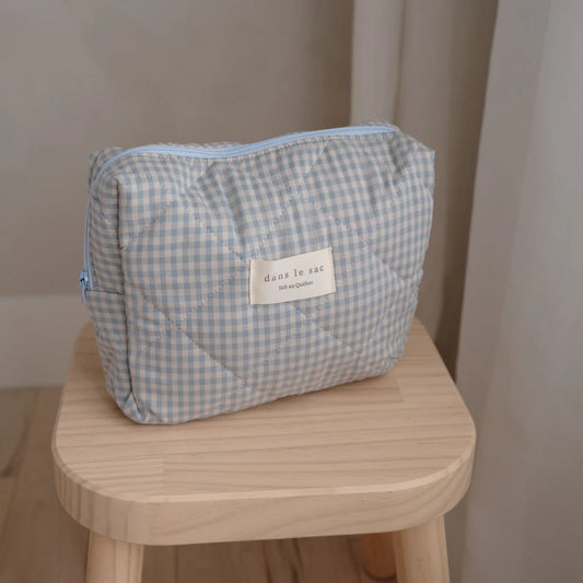 Dans le Sac - Pochette Mama - Gingham Bleu