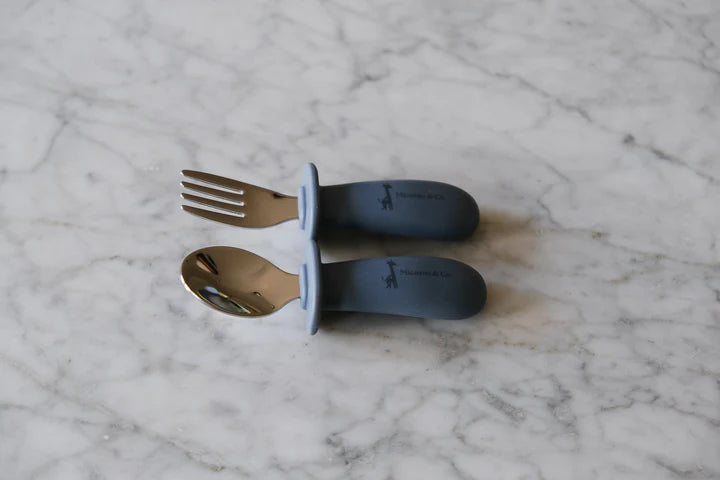 Micasso & Co. - Silicone and metal spoon and fork set