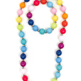 Gumball beaded necklace and bracelet set (2 pcs)