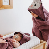 Perlimpinpin - CHILDREN'S hooded towel - Owl