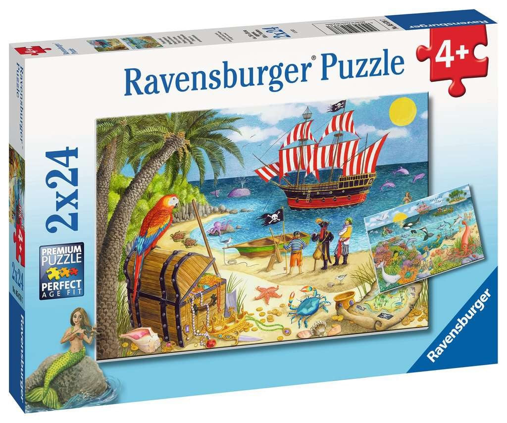 Puzzle - Pirates and mermaids 2x24 pieces