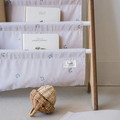 3 Sprouts - Porte-livres pour enfants en tissu recyclé - Blueberry/Taupe