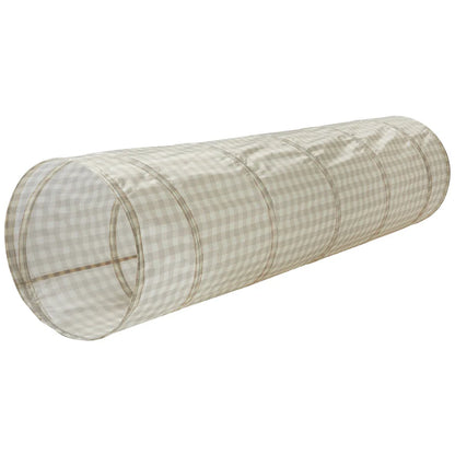 3 Sprouts - Tunnel de jeu pour enfants en tissu recyclé - Vichy Beige