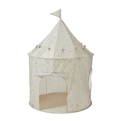 3 Sprouts - Tente de jeu Castle en tissu recyclé - Blueberry/Taupe