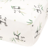 Perlimpinpin - Bamboo fitted sheet - Pandas