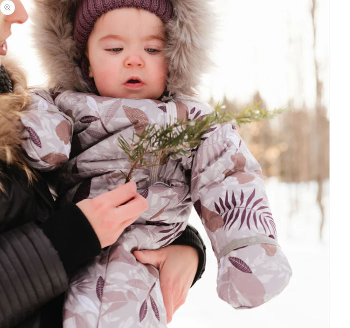 Perlimpinpin - Habit de neige 1 pièce pour bébé -  Feuilles