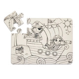 Funny Mat - Puzzle Placemat 12pcs to color