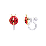 Girl Nation - Enamel Clip-on Earrings - Ladybug