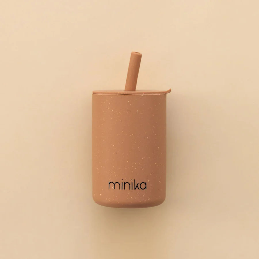 Minika - Glass with straw and lid