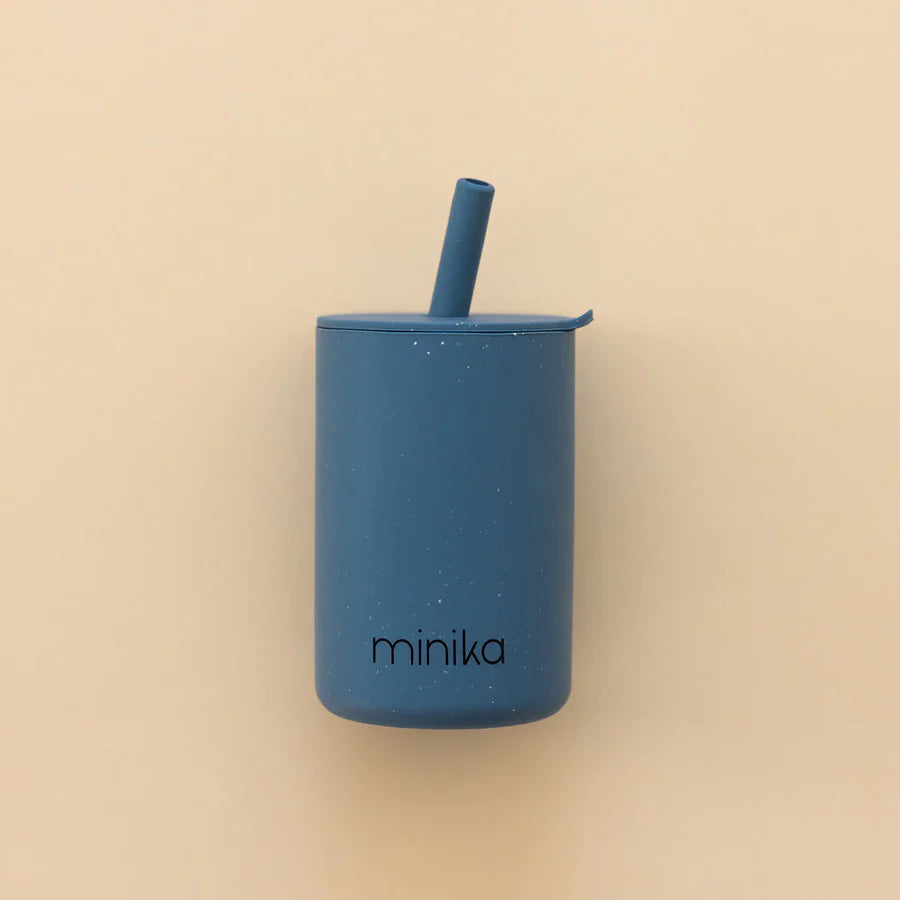 Minika - Glass with straw and lid