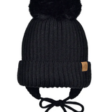 Perlimpinpin - Acrylic beanie with ears - Black