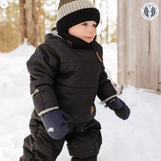 Perlimpinpin - 1 piece snowsuit for baby - Black