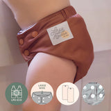 La Petite Ourse - Washable diaper with pocket - Wide elastic - Snap button - Eco