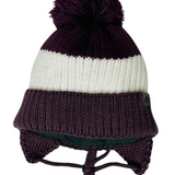 Perlimpinpin - Acrylic beanie with ears - Shiraz/Cream/Blush