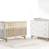 Natart Juvenile - Classic Baby Crib and 3-Drawer Chest Set Tulip Bjorn